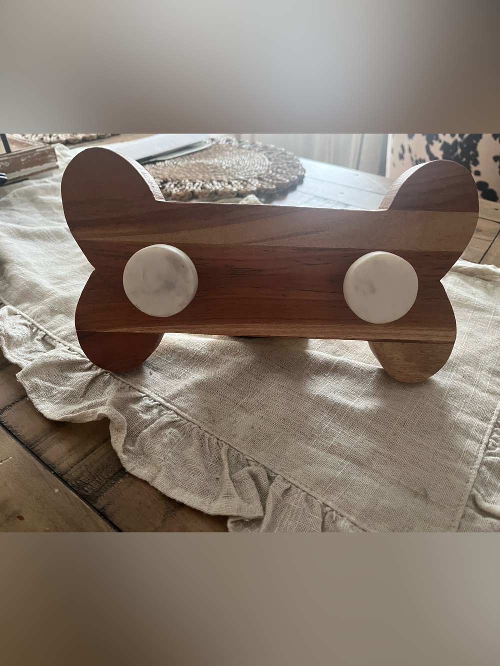 Wood Dog Bone Leash/Harness Holder